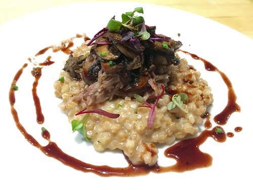 duck confit with farro