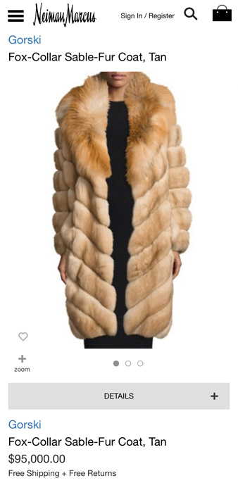 most expensive fur coat