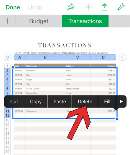 Numbers Personal Budget Template from mymoneywizard.com