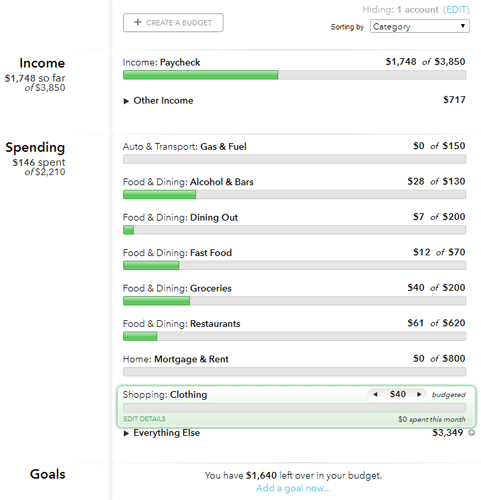 thoughts on mint budget app