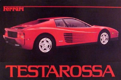 ferrari testarossa poster