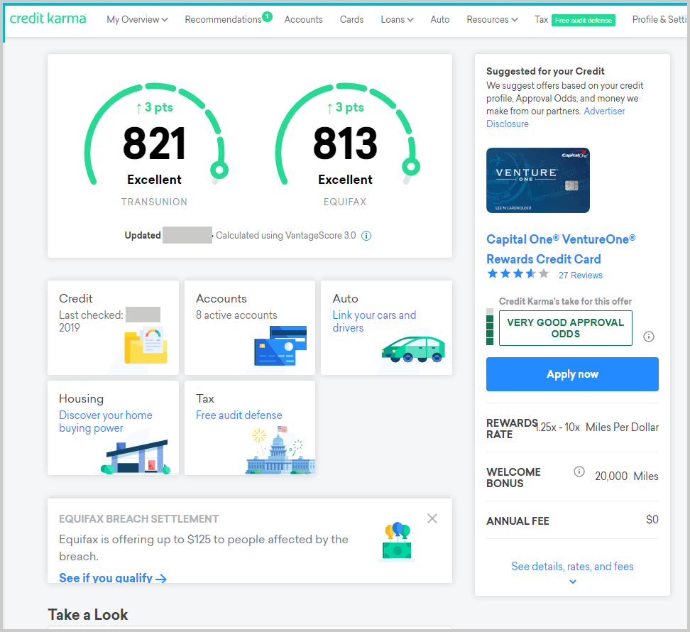 credit karma dashboard review