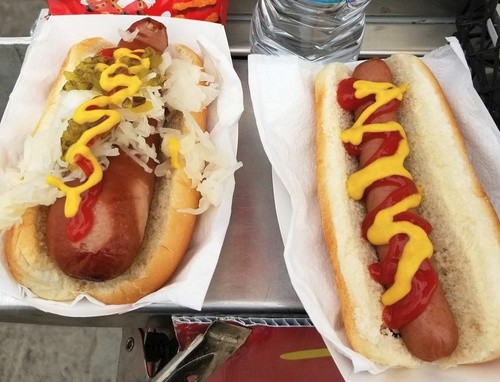 hot dog cart at budget wedding