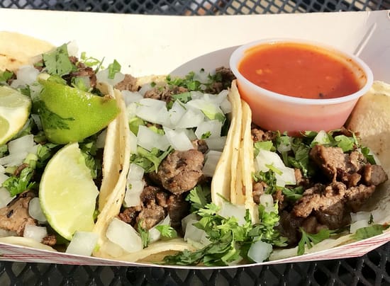 taco bar at budget wedding