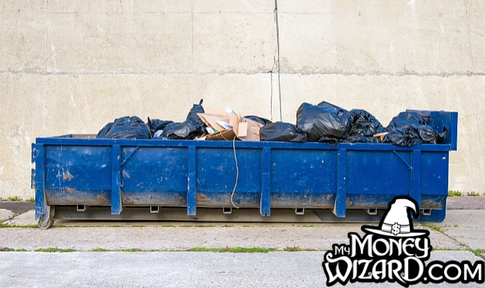 Big Dumpster Full of Garbage Stock Image - Image of garbage, full