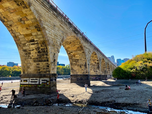 drained stone arch bridge